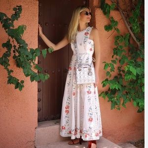 Zimmermann Laelia embroidered crossstitch summer dress size US10